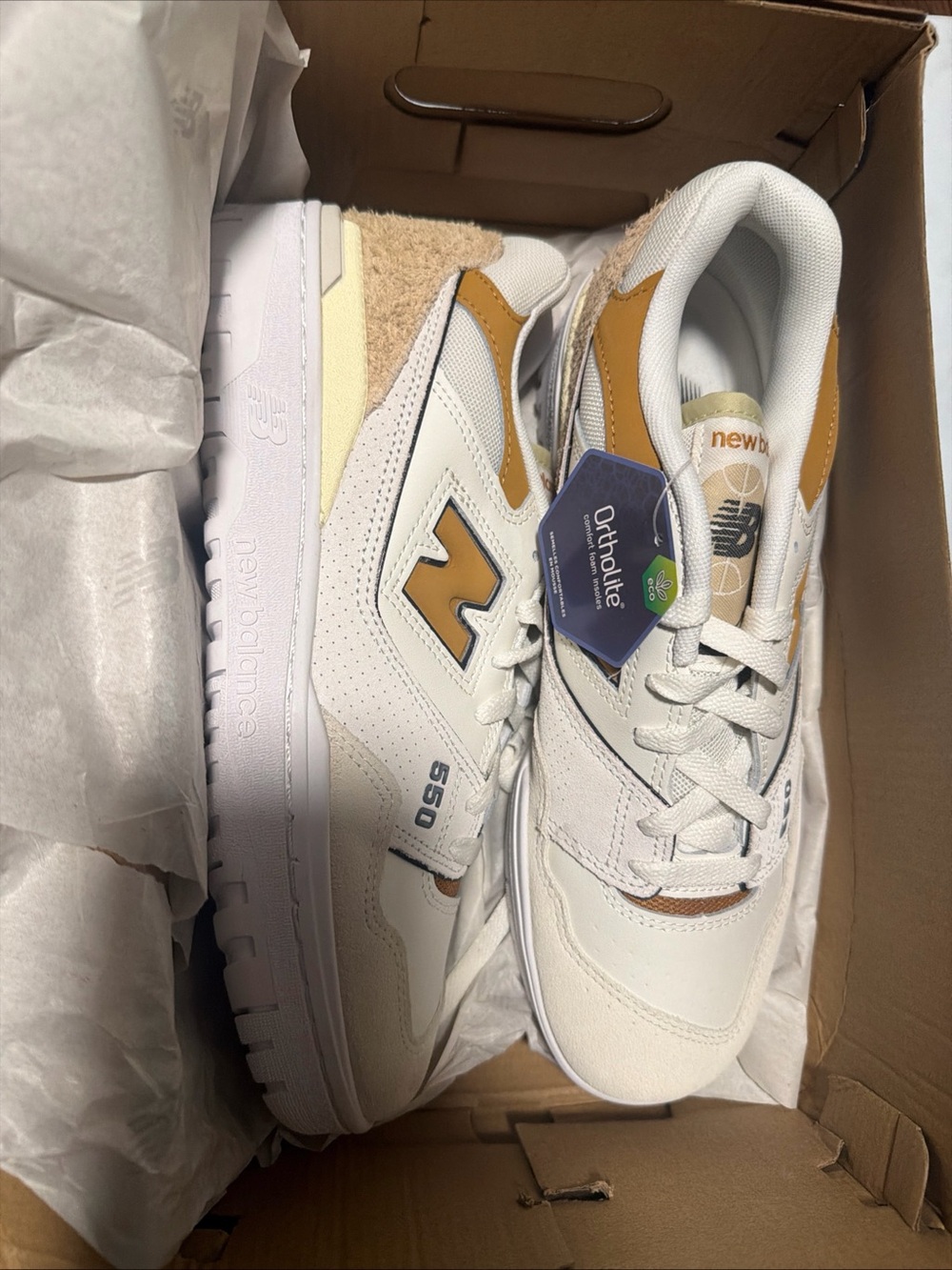 New Balance 550 Au Lait Brown Orange Pink (W) - Size 8.5 Men (10 Women)